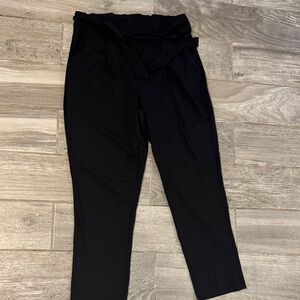 Bagatelle Tie Waist Black Straight Leg Pants